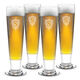Monogrammed Tall Pilsner Glass Set of 4 Image 3 of 5